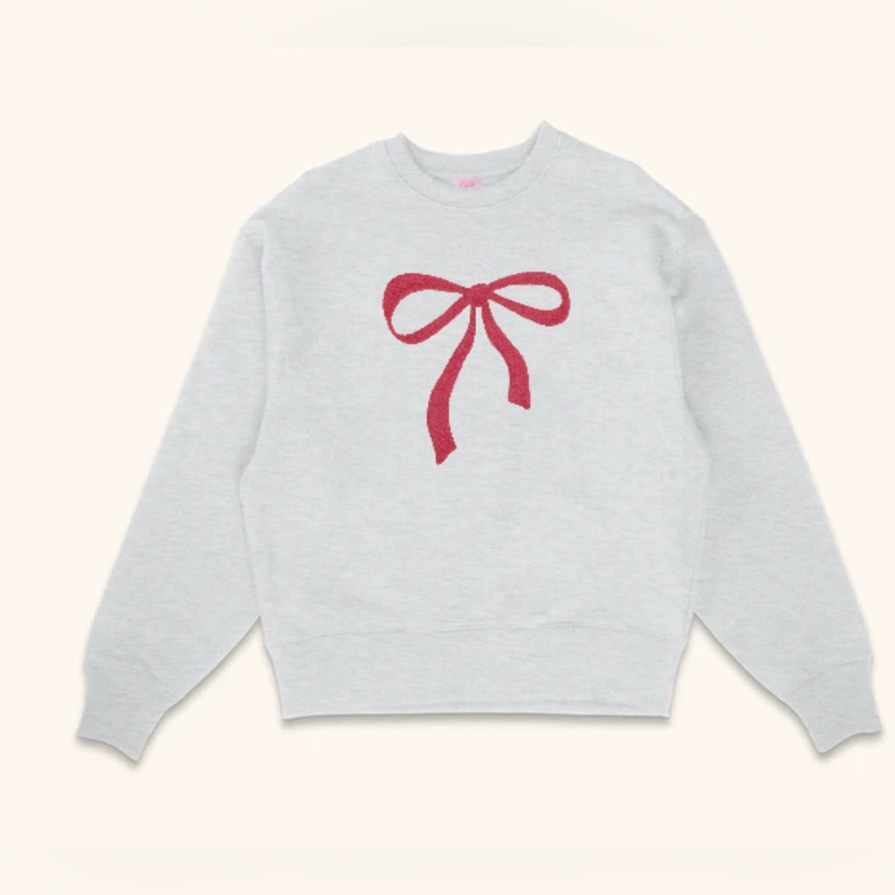 NWT Daily Disco Hand Embroidered Bow Sweatshirt